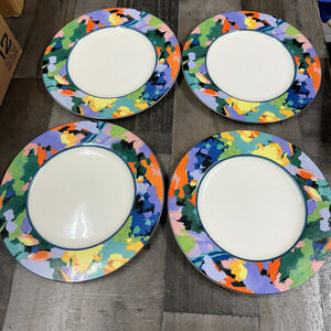 Set of 4 Christopher Stuart Optima Van Gogh Dinner Plates 10 3/4" Super Strong